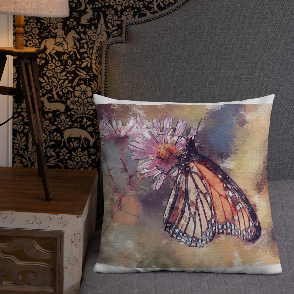 Painted Look Monarch Throw Pillow - Schoppix Gifts
