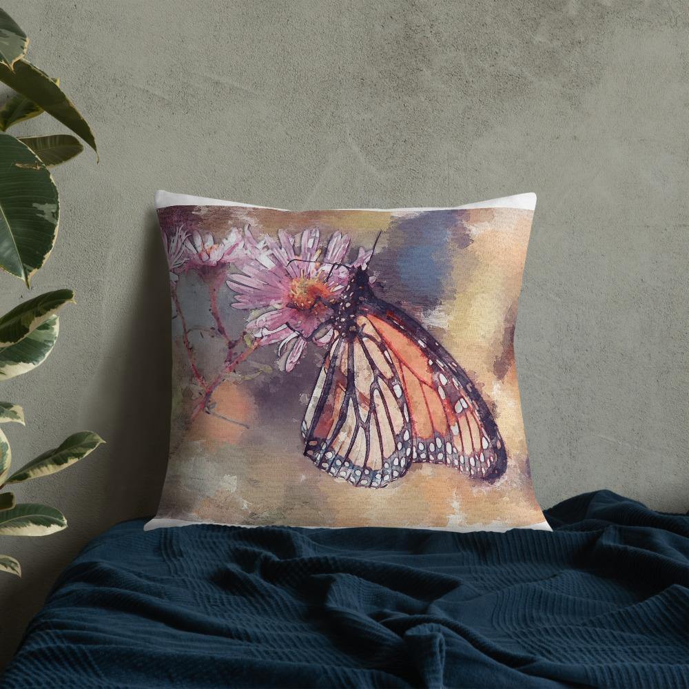 Painted Look Monarch Throw Pillow - Schoppix Gifts