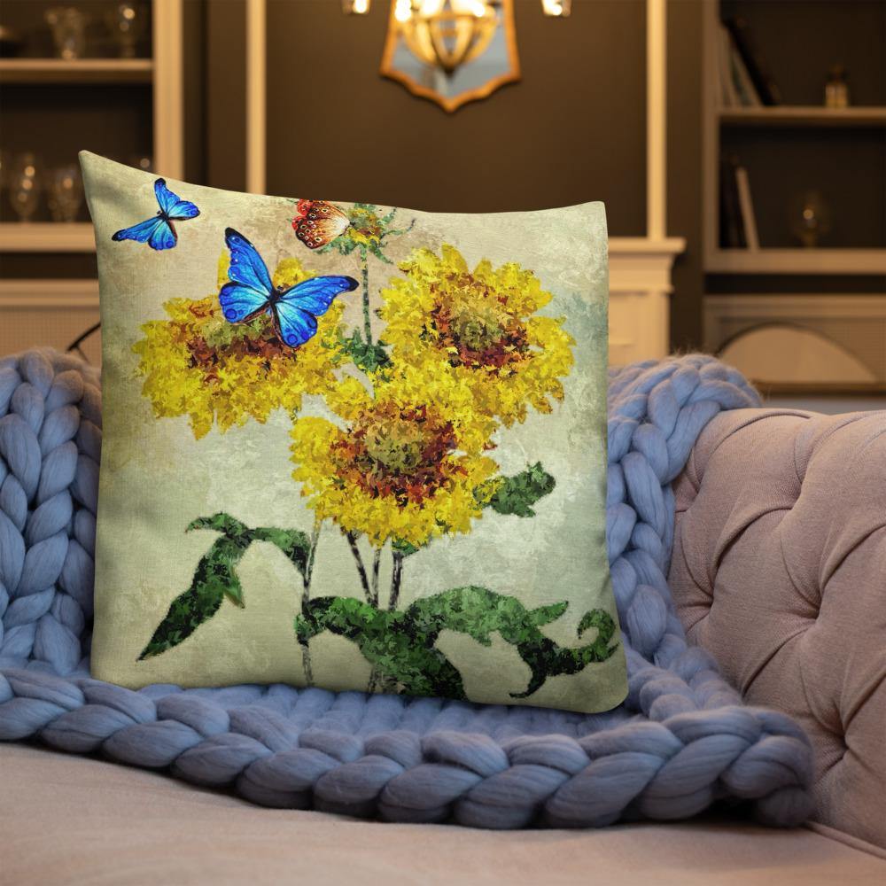Butterflies and Sunflowers Throw Pillow - Schoppix Gifts