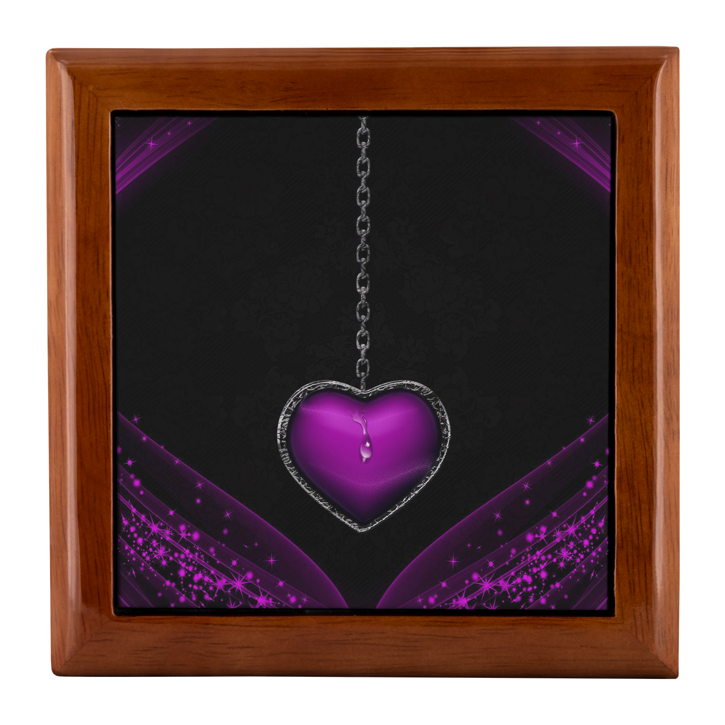 Purple Heart Locket Jewelry Box - Schoppix Gifts