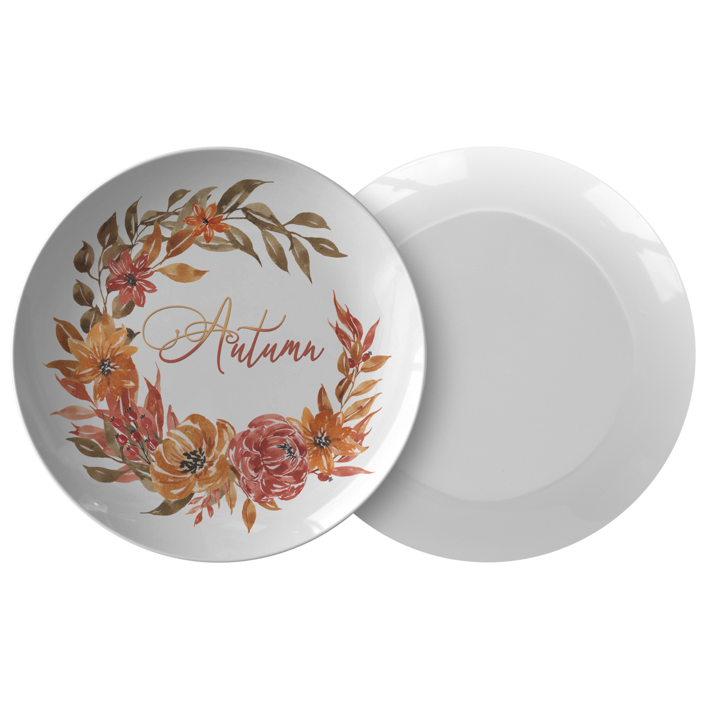 Autumn Wreath Fall Colors Decorative Plate