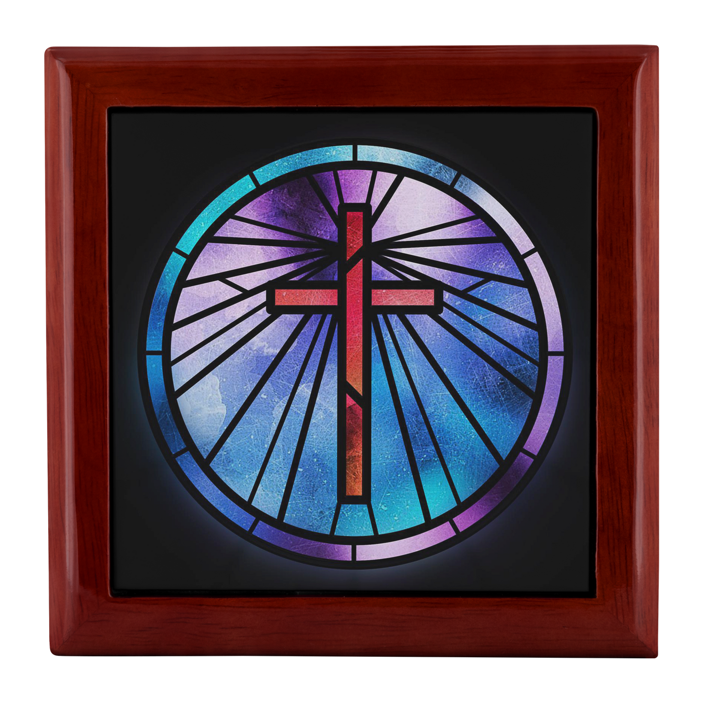 Stained Glass Cross Jewelry Box - Schoppix Gifts