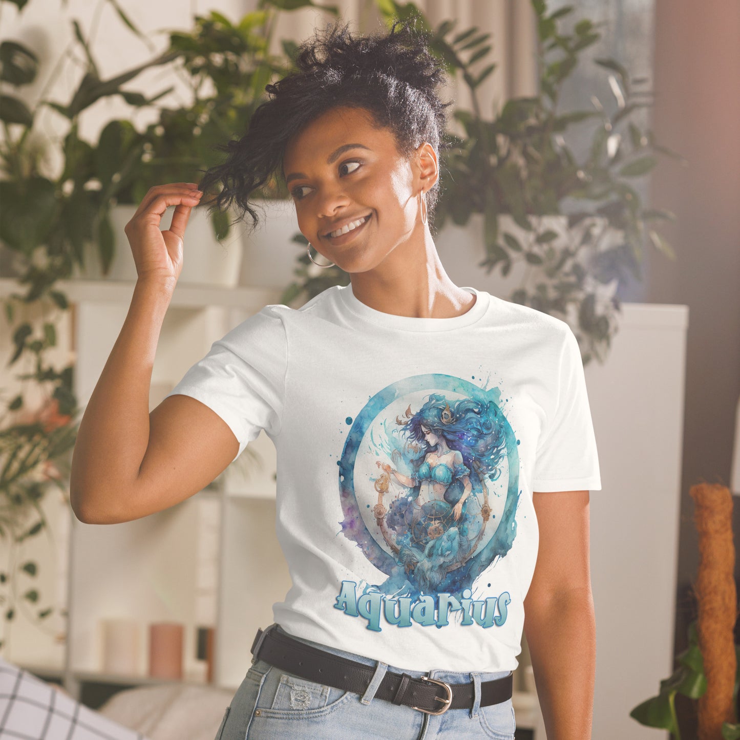 Zodiac Aquarius Short-Sleeve Unisex T-Shirt