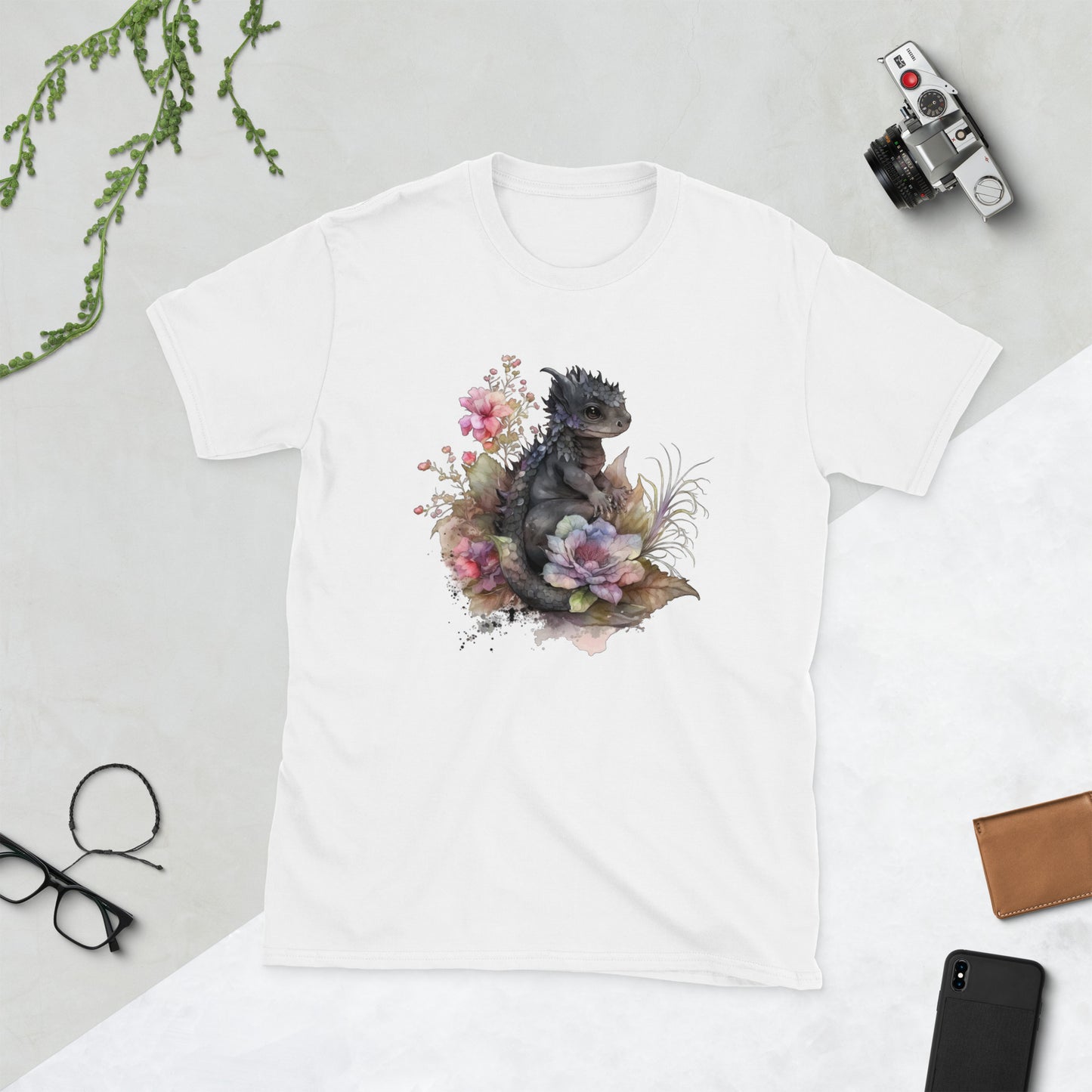 Cute Baby Black Dragon Short-Sleeve Unisex T-Shirt