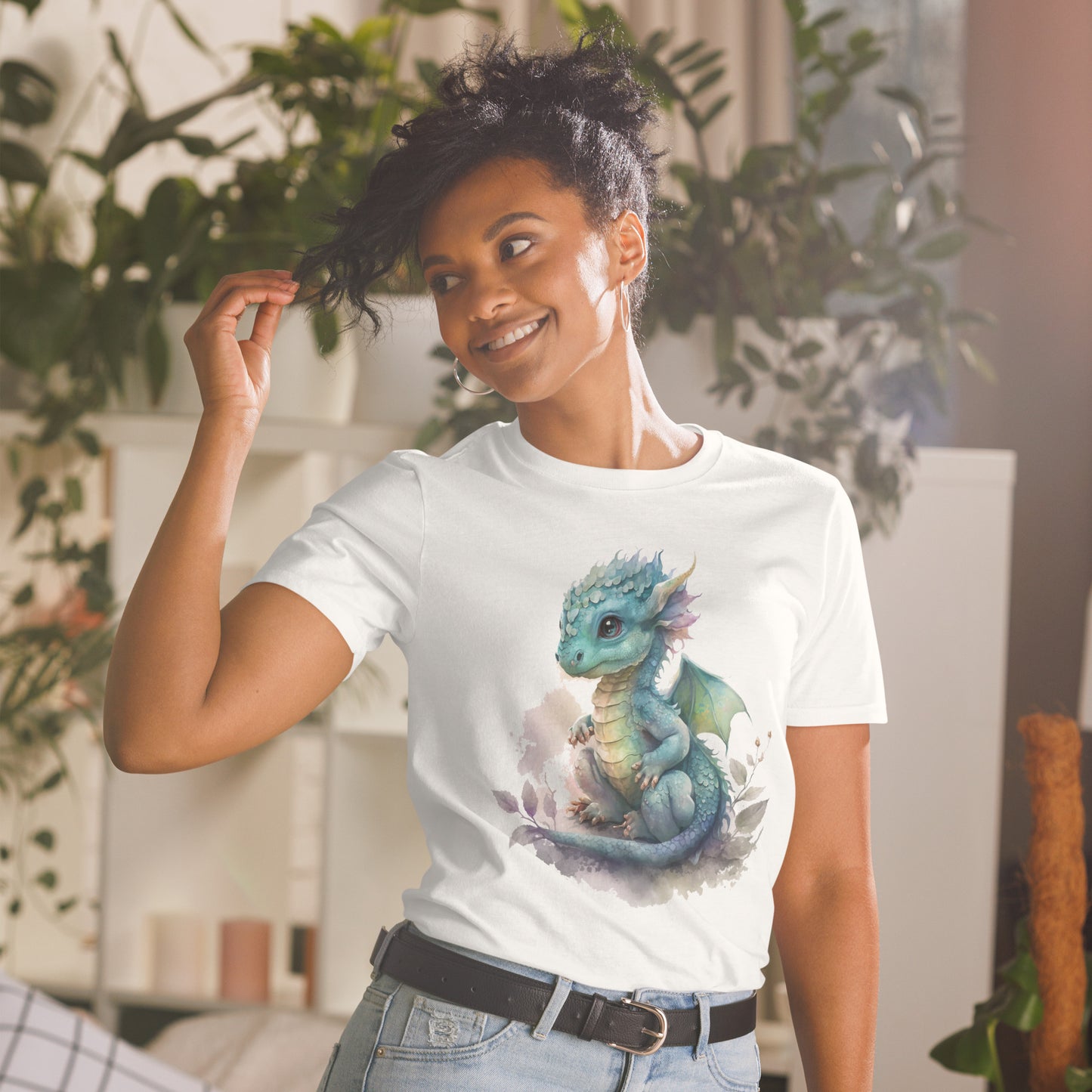 Cute Baby Blue Dragon Short-Sleeve Unisex T-Shirt