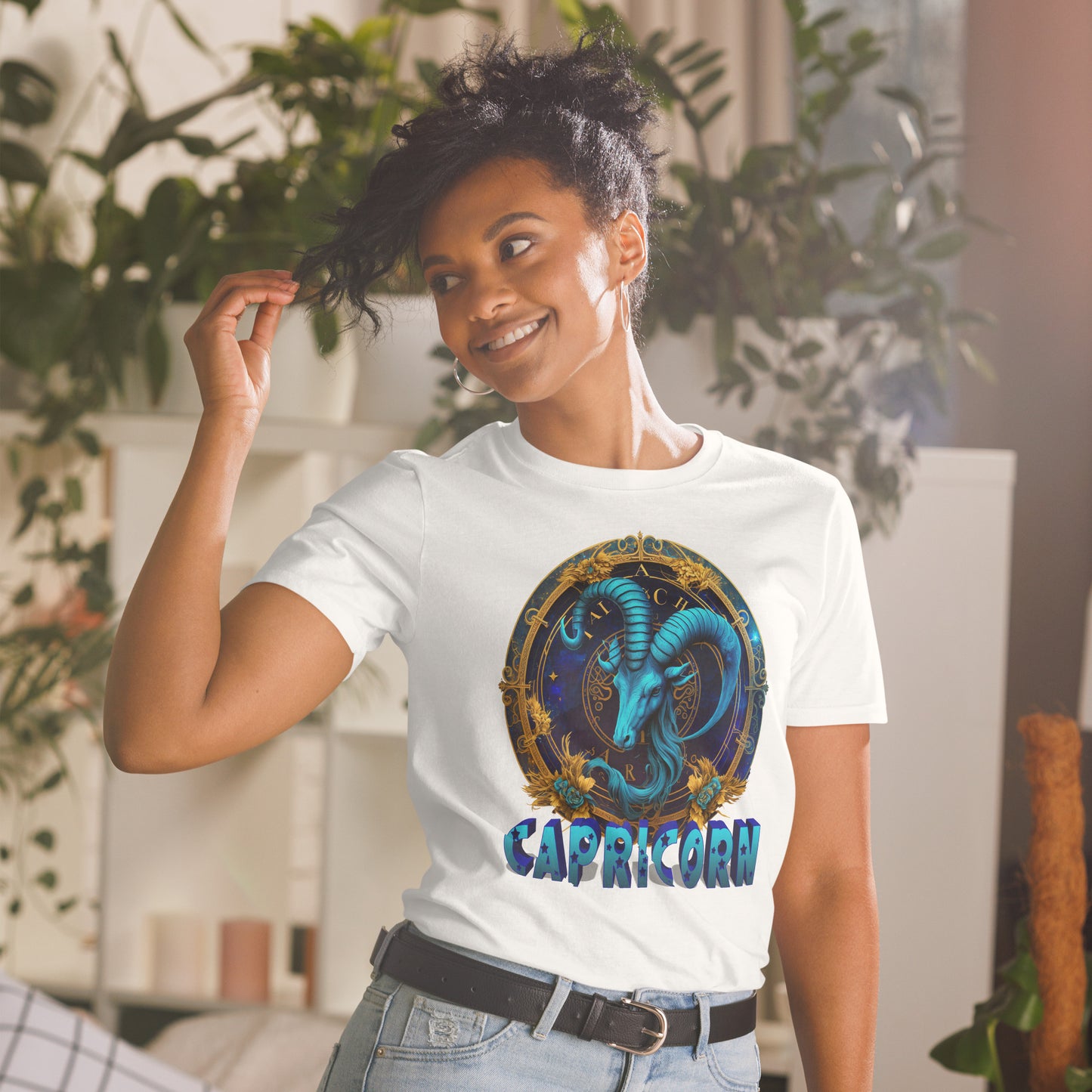 Capricorn Zodiac Art Short-Sleeve Unisex T-Shirt