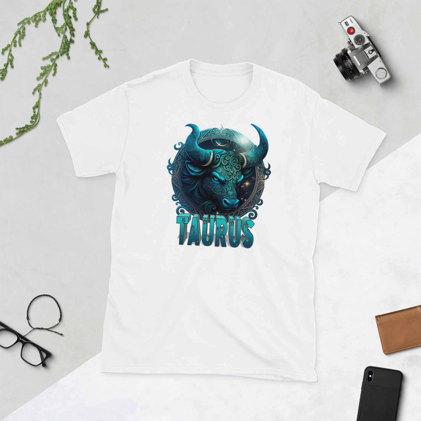 Taurus Zodiac Art Short-Sleeve Unisex T-Shirt