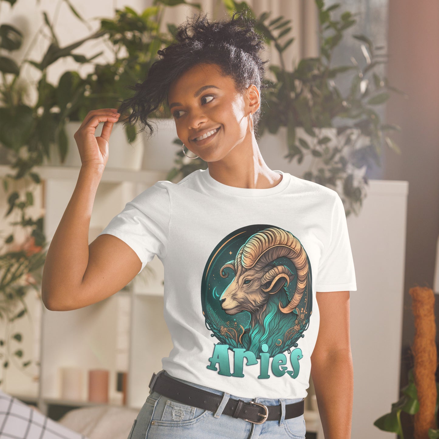 Zodiac Aries Art Short-Sleeve Unisex T-Shirt