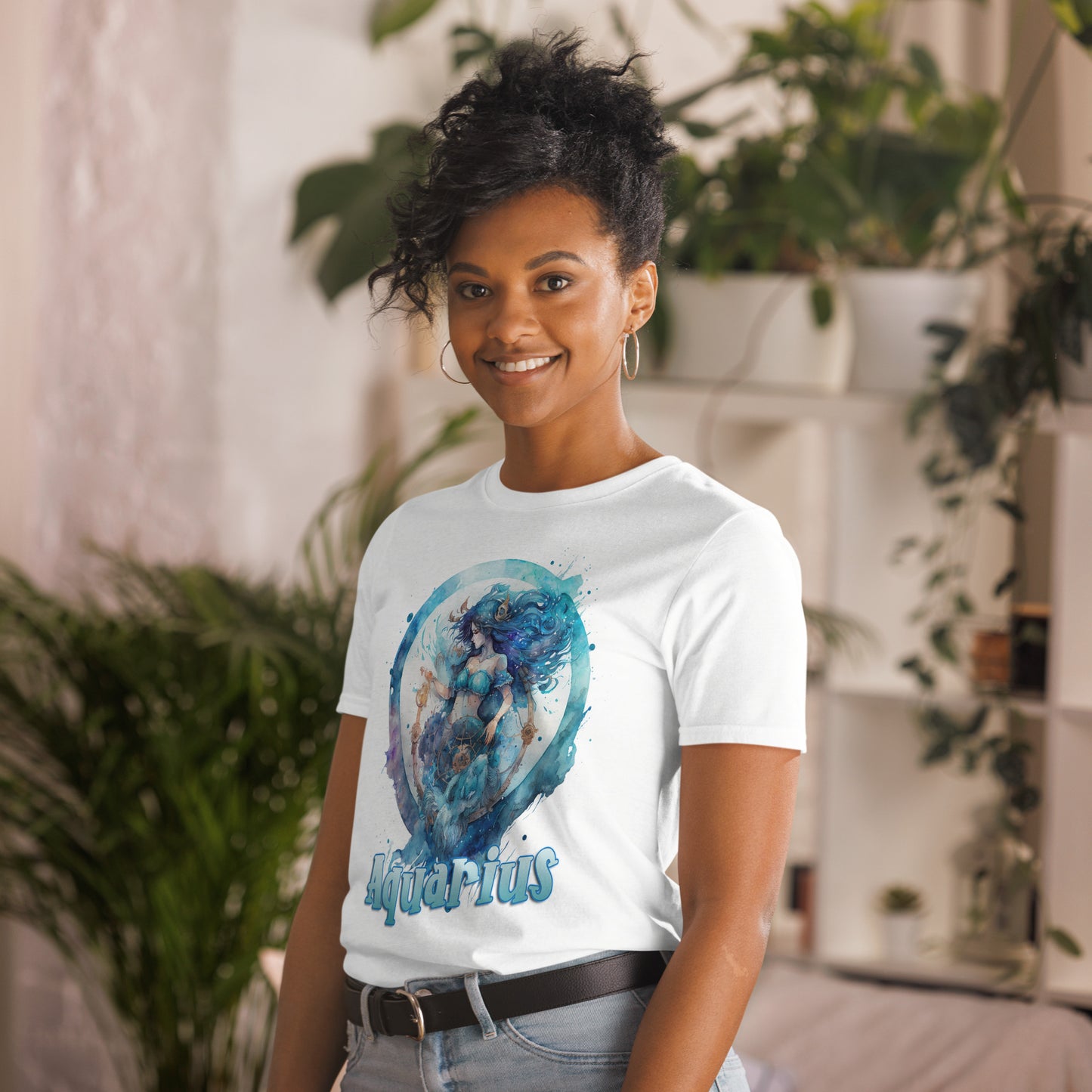 Zodiac Aquarius Short-Sleeve Unisex T-Shirt