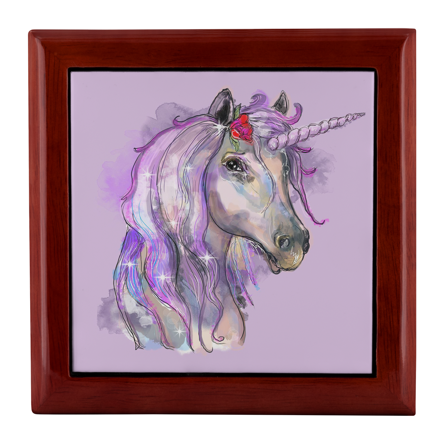 Watercolor Style Unicorn Jewelry Box - Schoppix Gifts