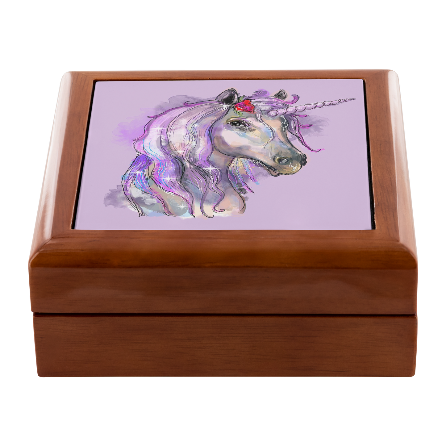 Watercolor Style Unicorn Jewelry Box - Schoppix Gifts
