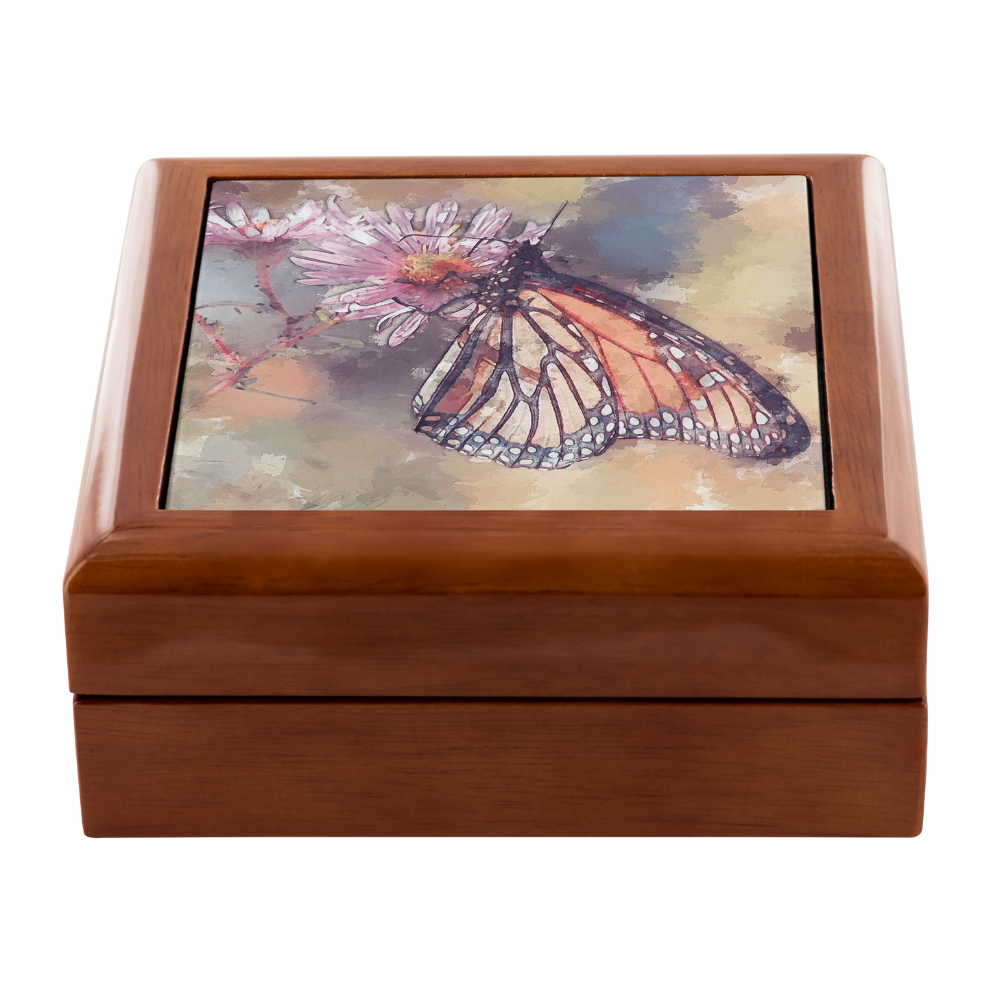 Painted Style Monarch Butterfly Jewelry Box - Schoppix Gifts