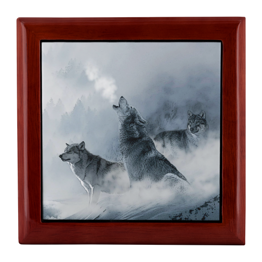 Howling Winter Wolves Jewelry Box - Schoppix Gifts