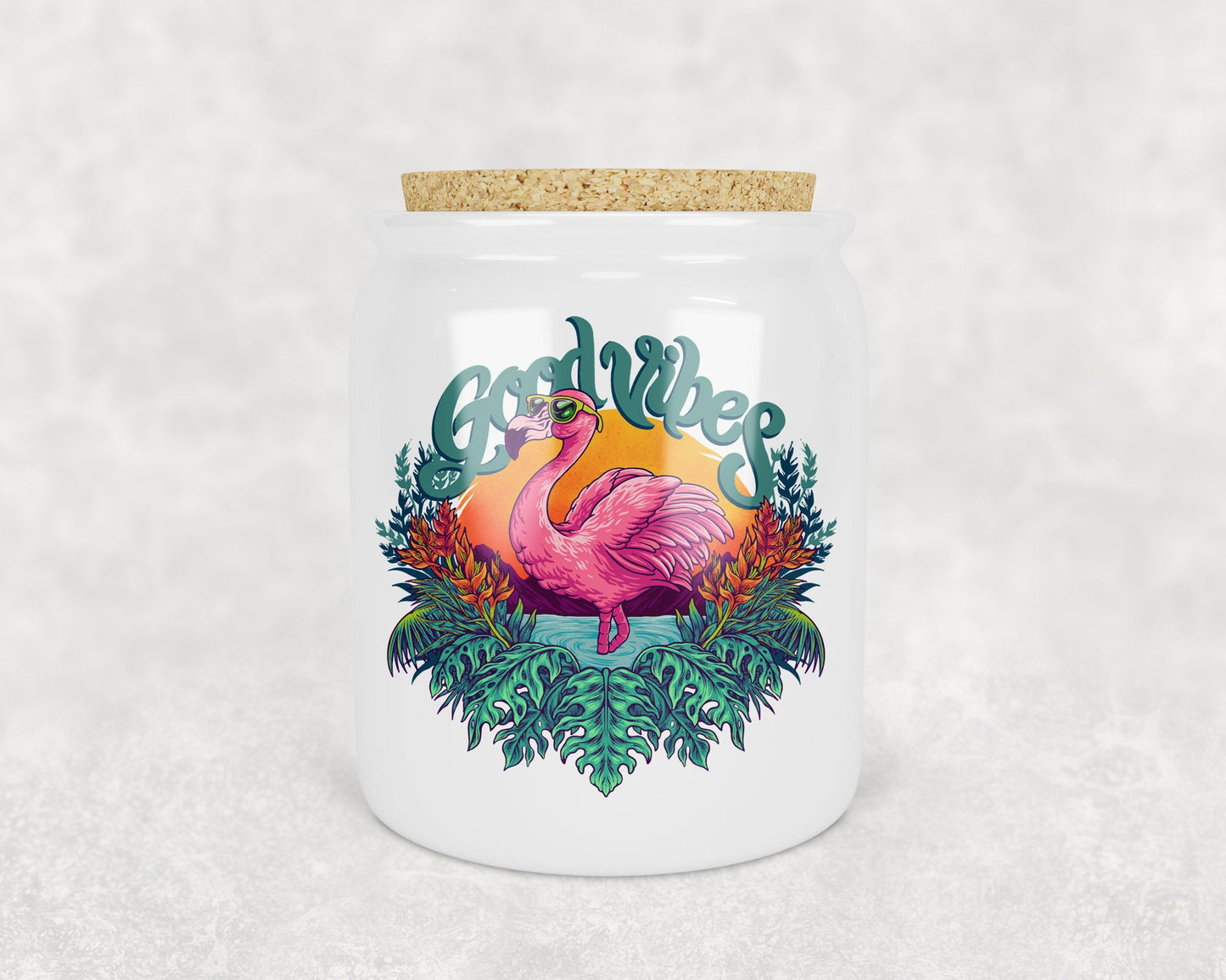 Good Vibes Flamingo Treat Jar - Schoppix Gifts