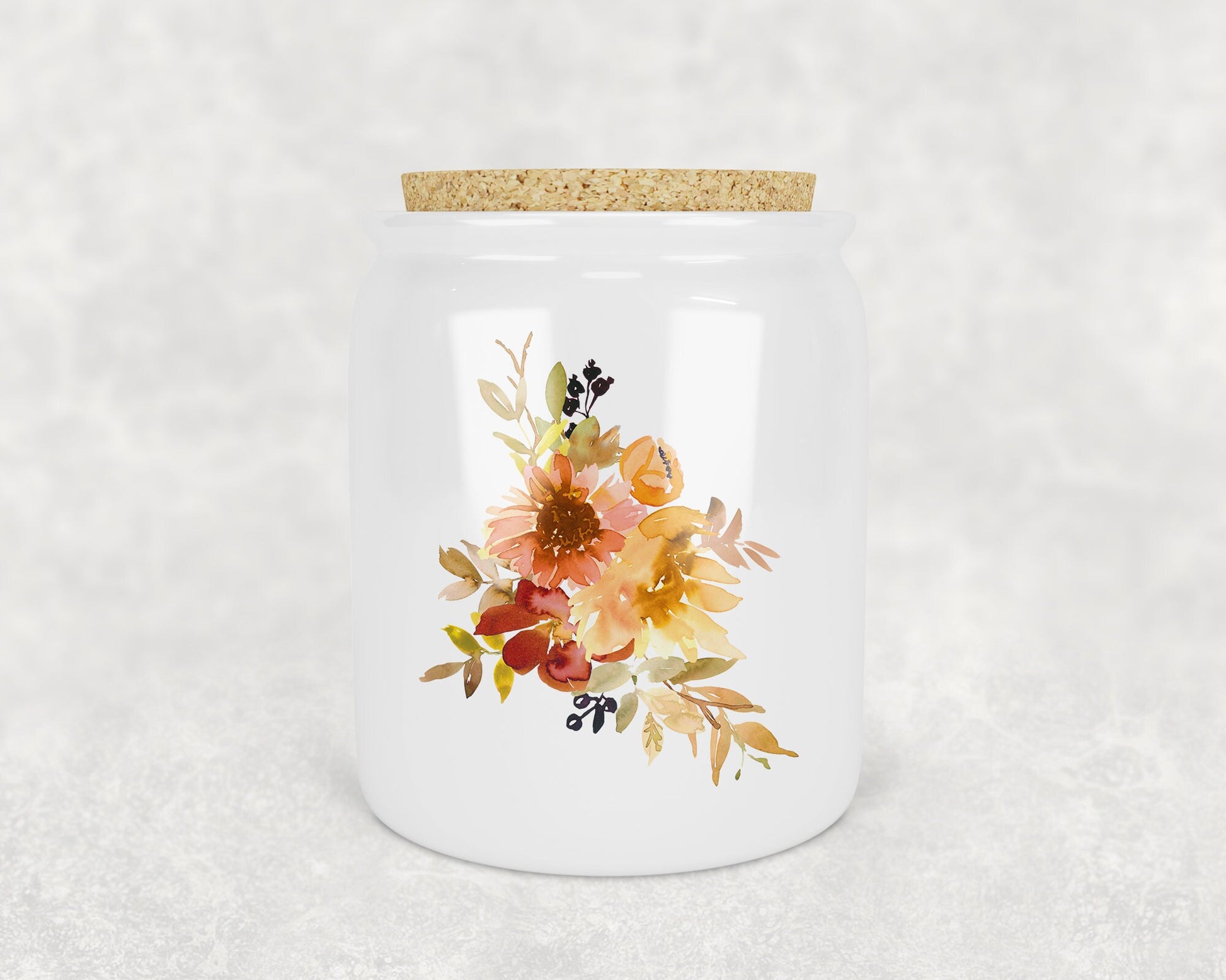 Autumn Bouquet Porcelain Treat Jar - Schoppix Gifts
