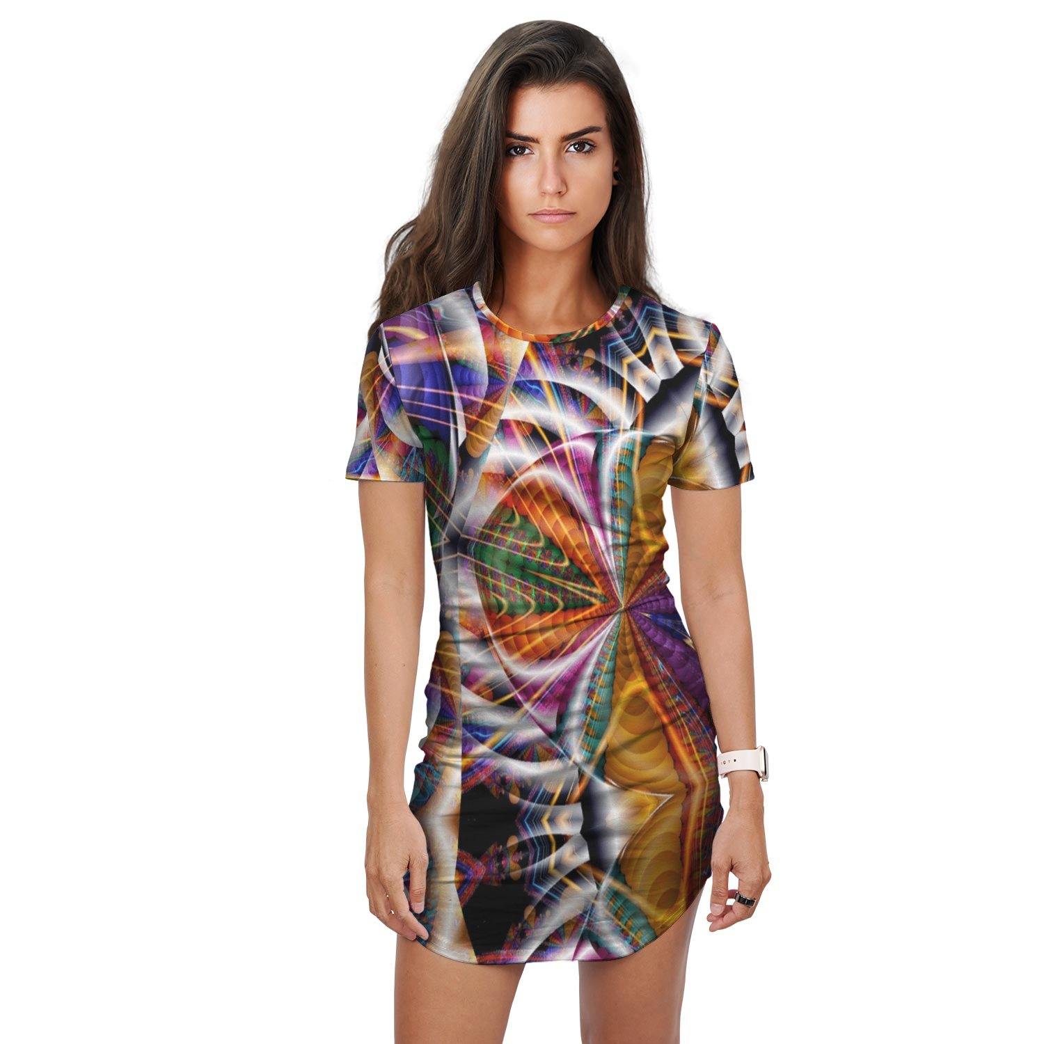 Kaleidescope T-Shirt Dress - Schoppix Gifts