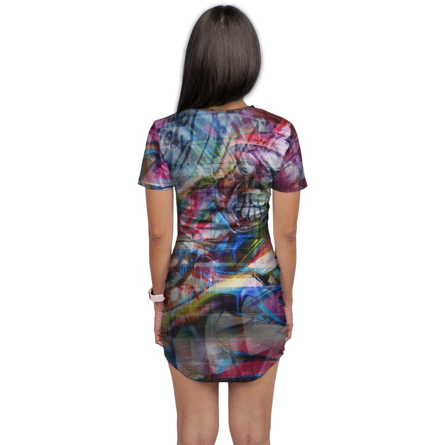 Abstract Graffiti T-Shirt Dress - Schoppix Gifts