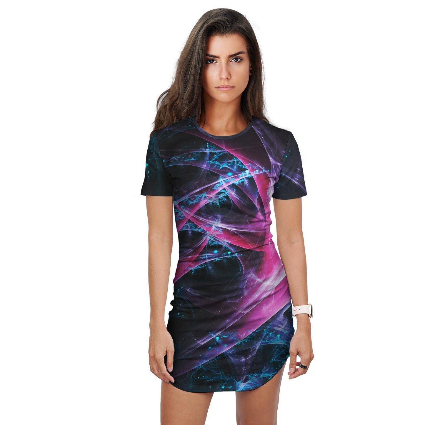 Fractals T-Shirt Dress - Schoppix Gifts