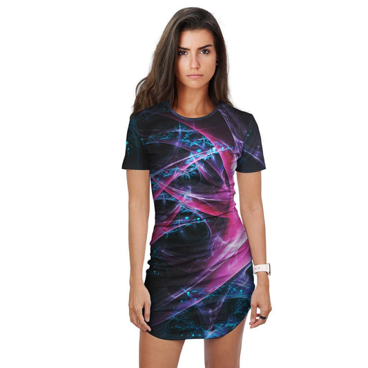 Fractals T-Shirt Dress - Schoppix Gifts
