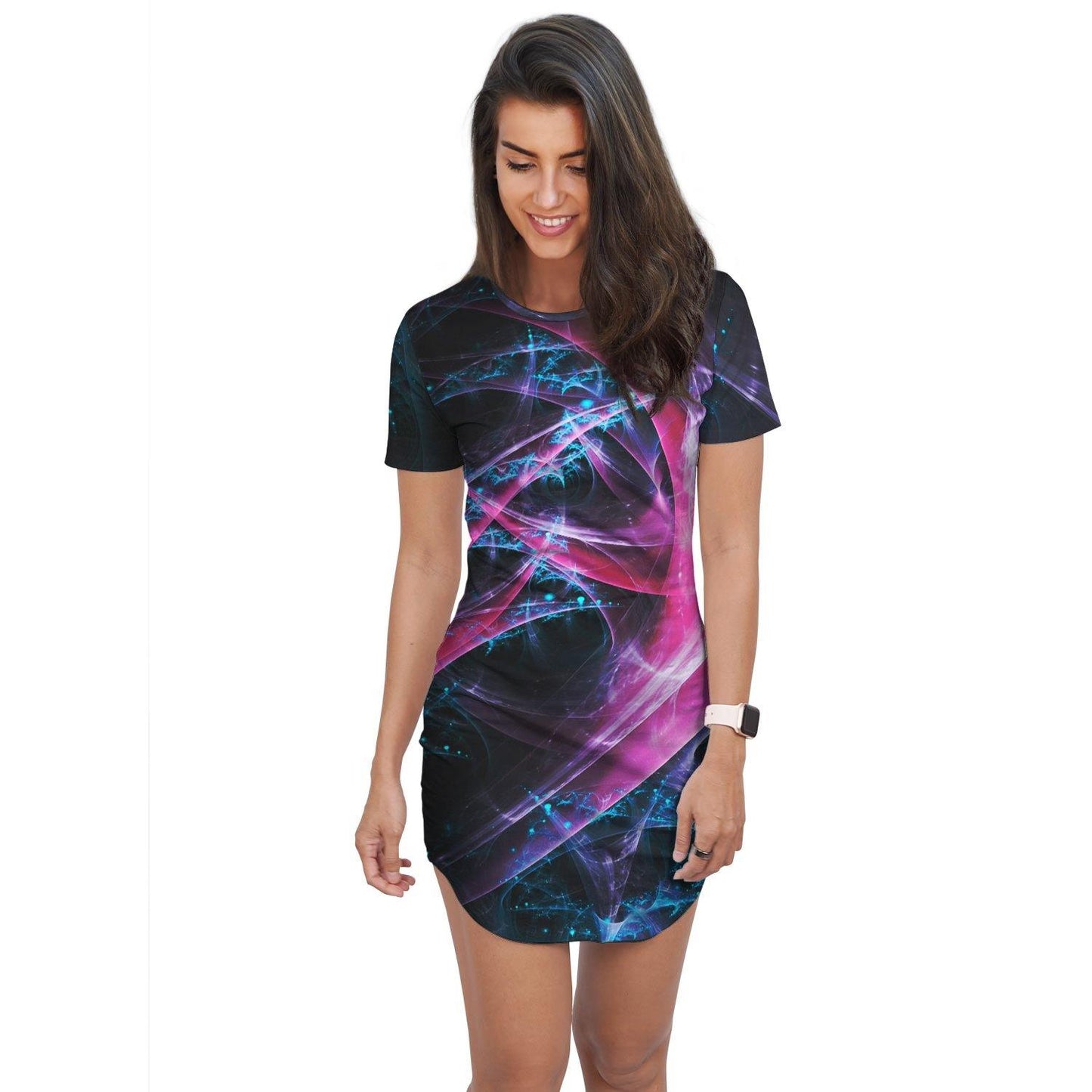 Fractals T-Shirt Dress - Schoppix Gifts