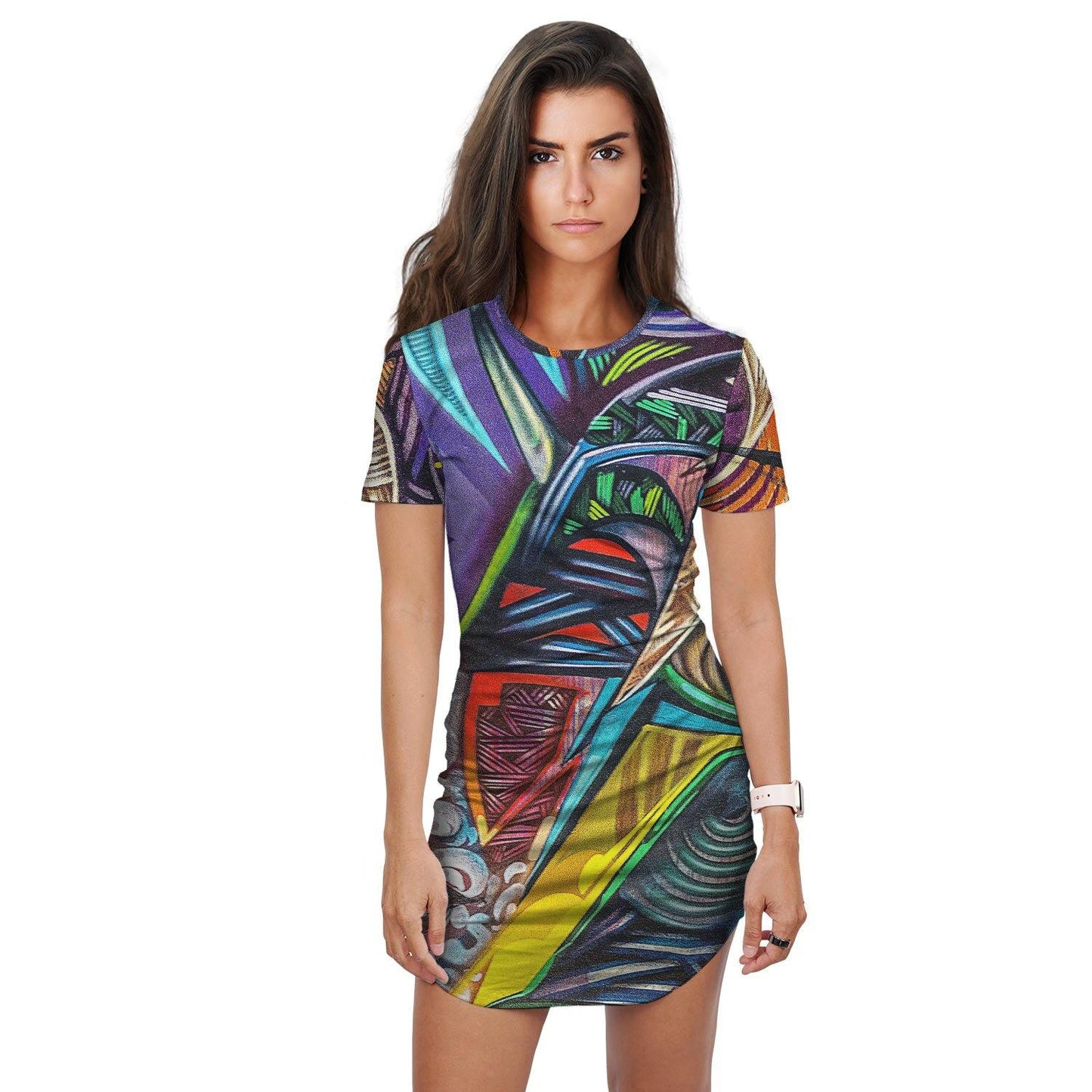 Abstract Graffiti Art T-Shirt Dress - Schoppix Gifts