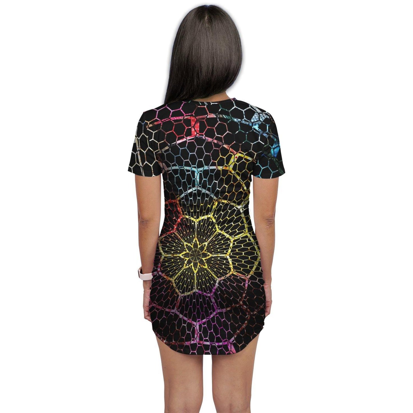 Color Grid T-Shirt Dress - Schoppix Gifts