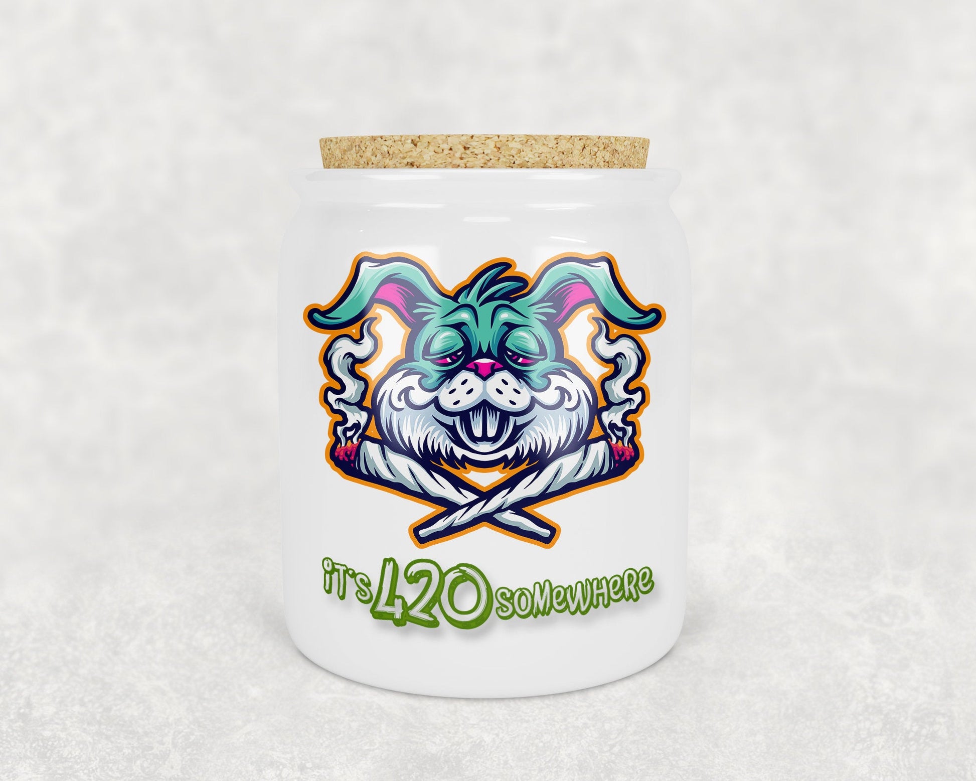 Stoned Bunny Marijuana Herb Stash Jar - Schoppix Gifts