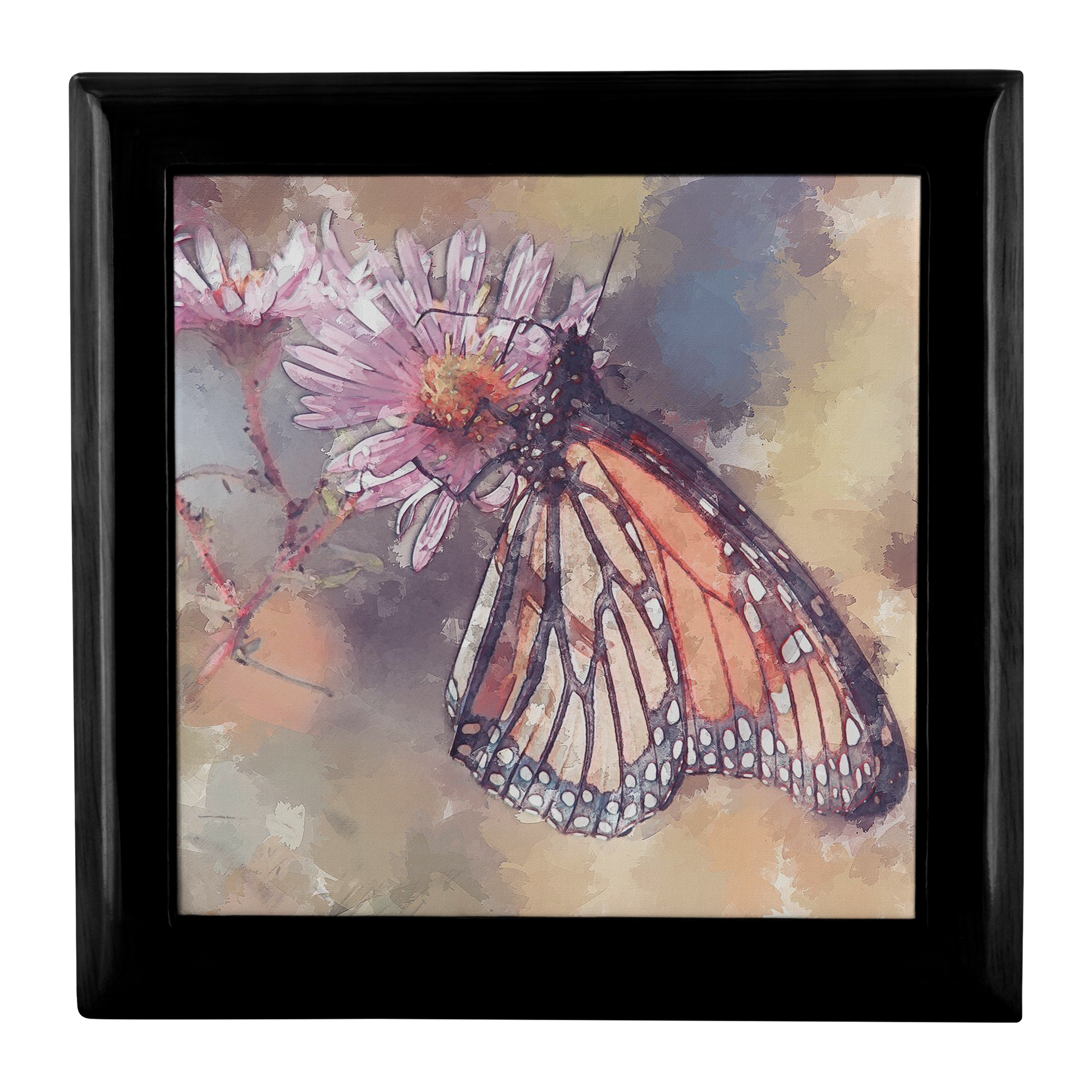 Painted Style Monarch Butterfly Jewelry Box - Schoppix Gifts