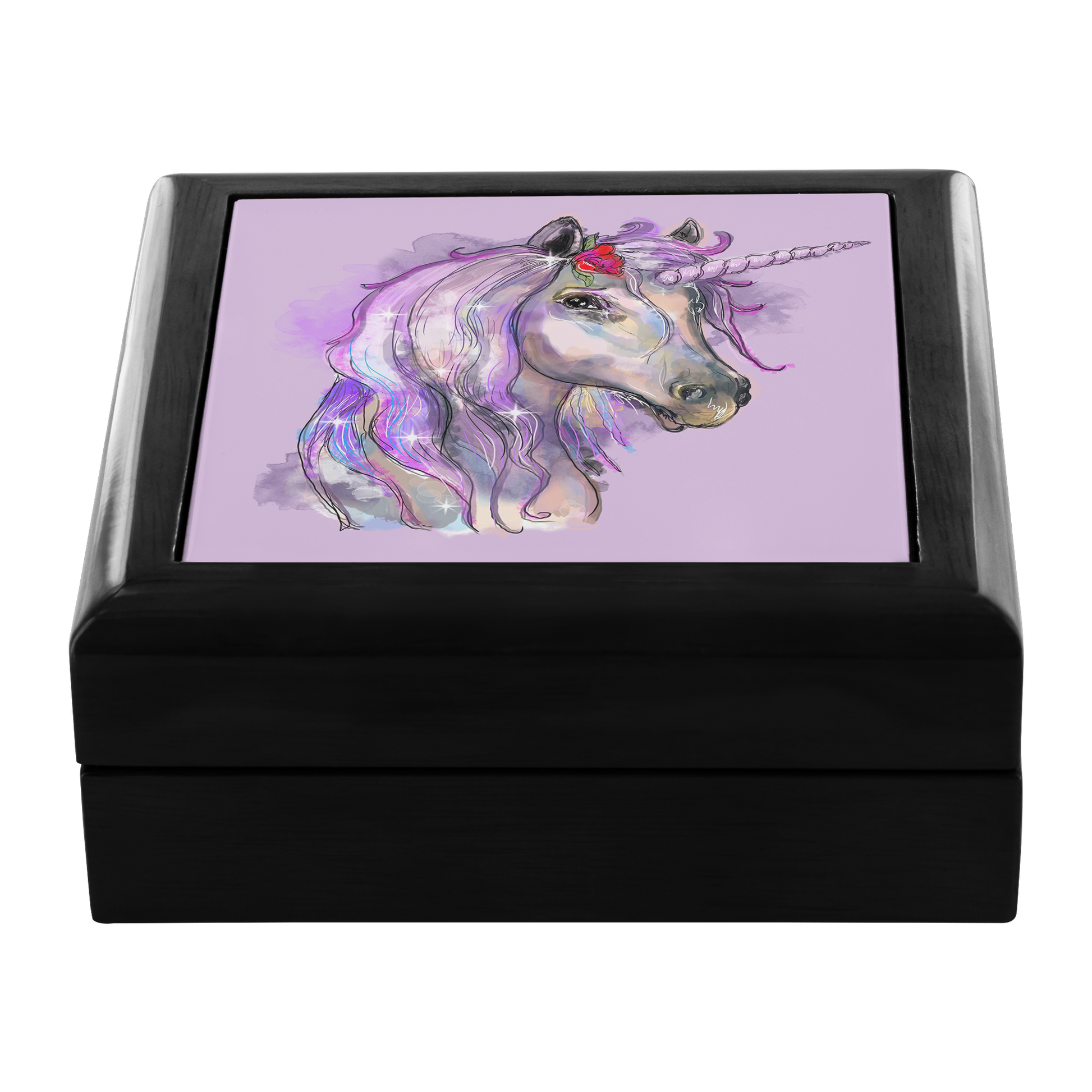 Watercolor Style Unicorn Jewelry Box - Schoppix Gifts