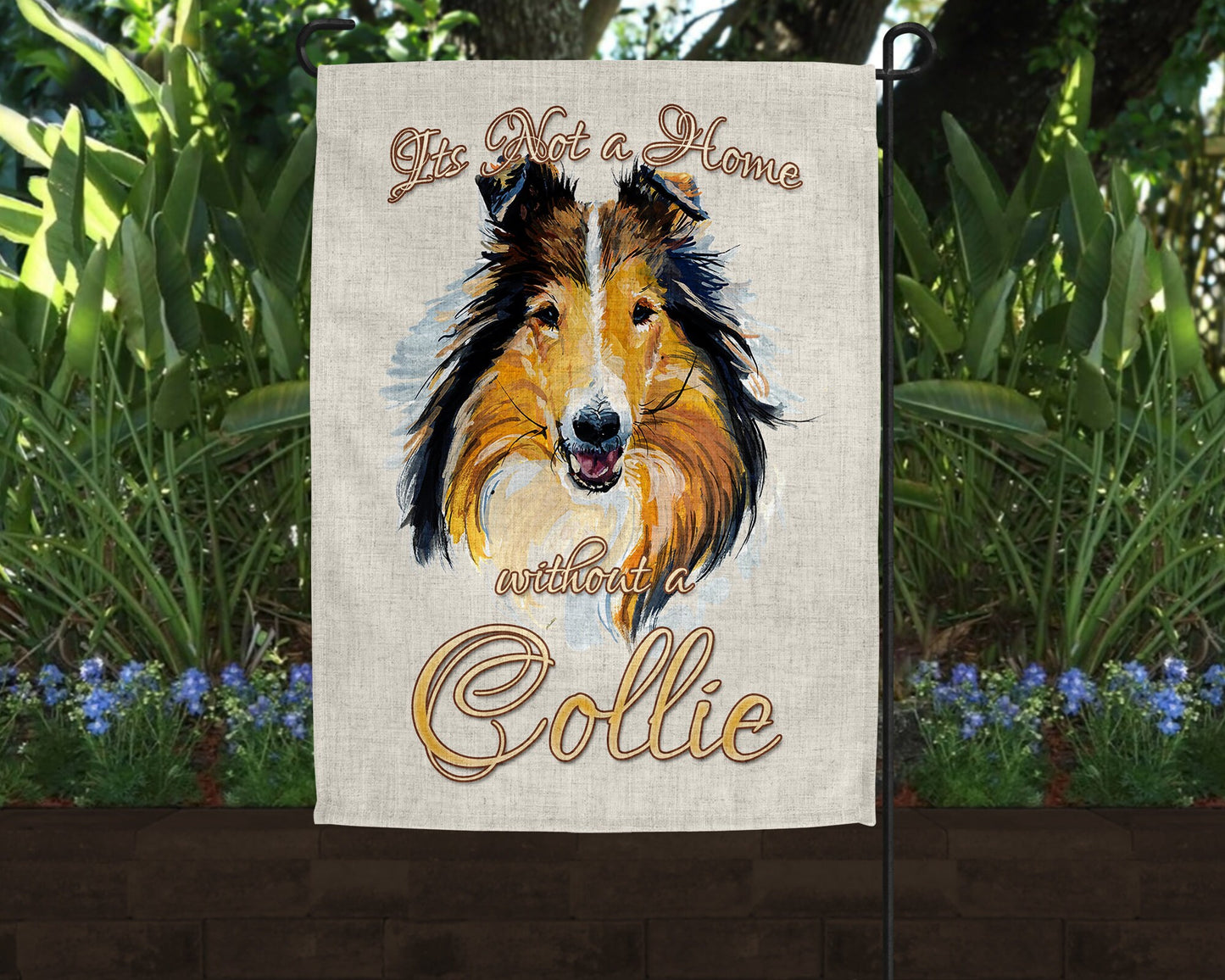 Collie Home Linen Garden Flag|Outdoor Decor|Garden Decor|Home Decor - Schoppix Gifts