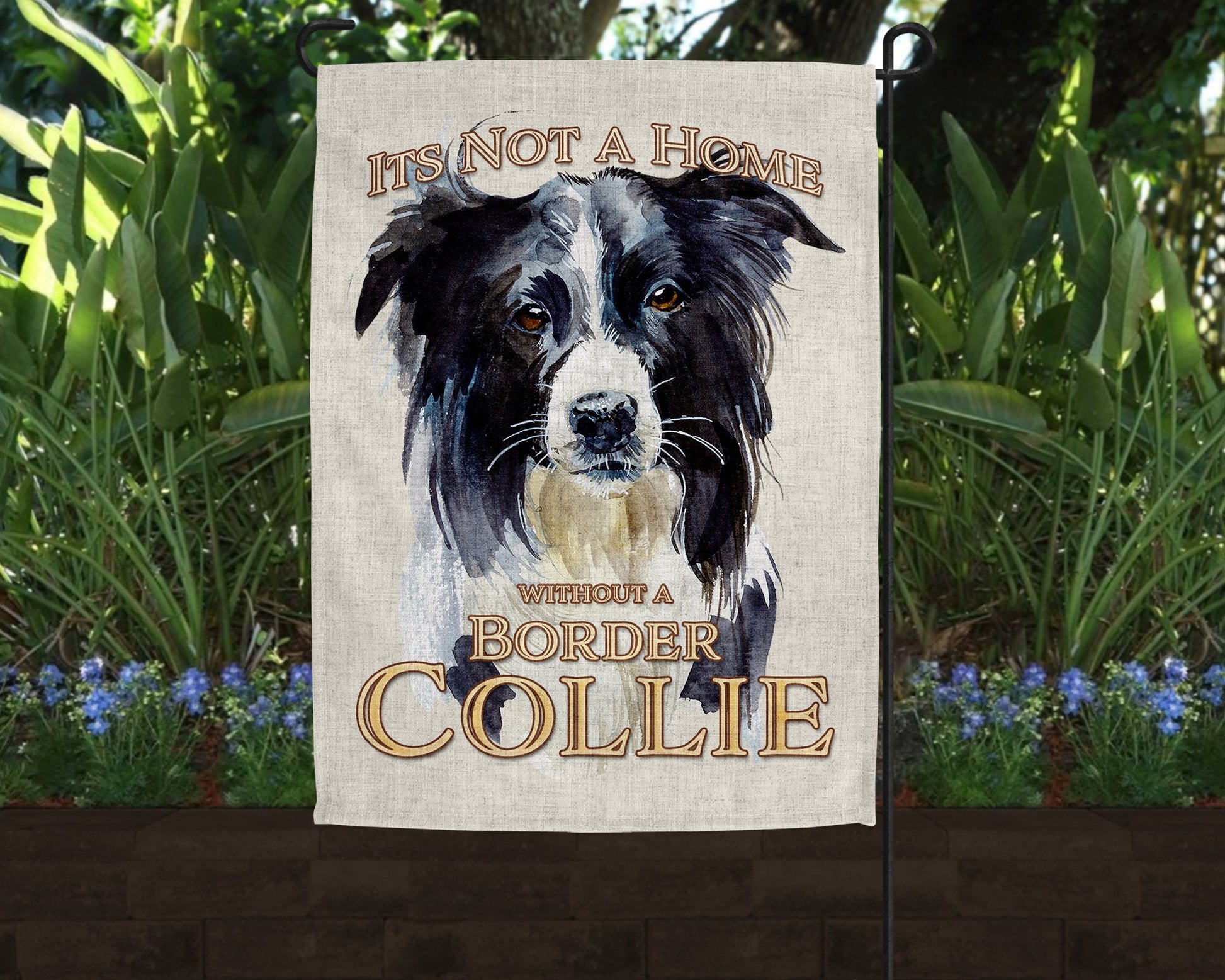Border Collie Home Linen Garden Flag|Outdoor Decor|Garden Decor|Home Decor - Schoppix Gifts
