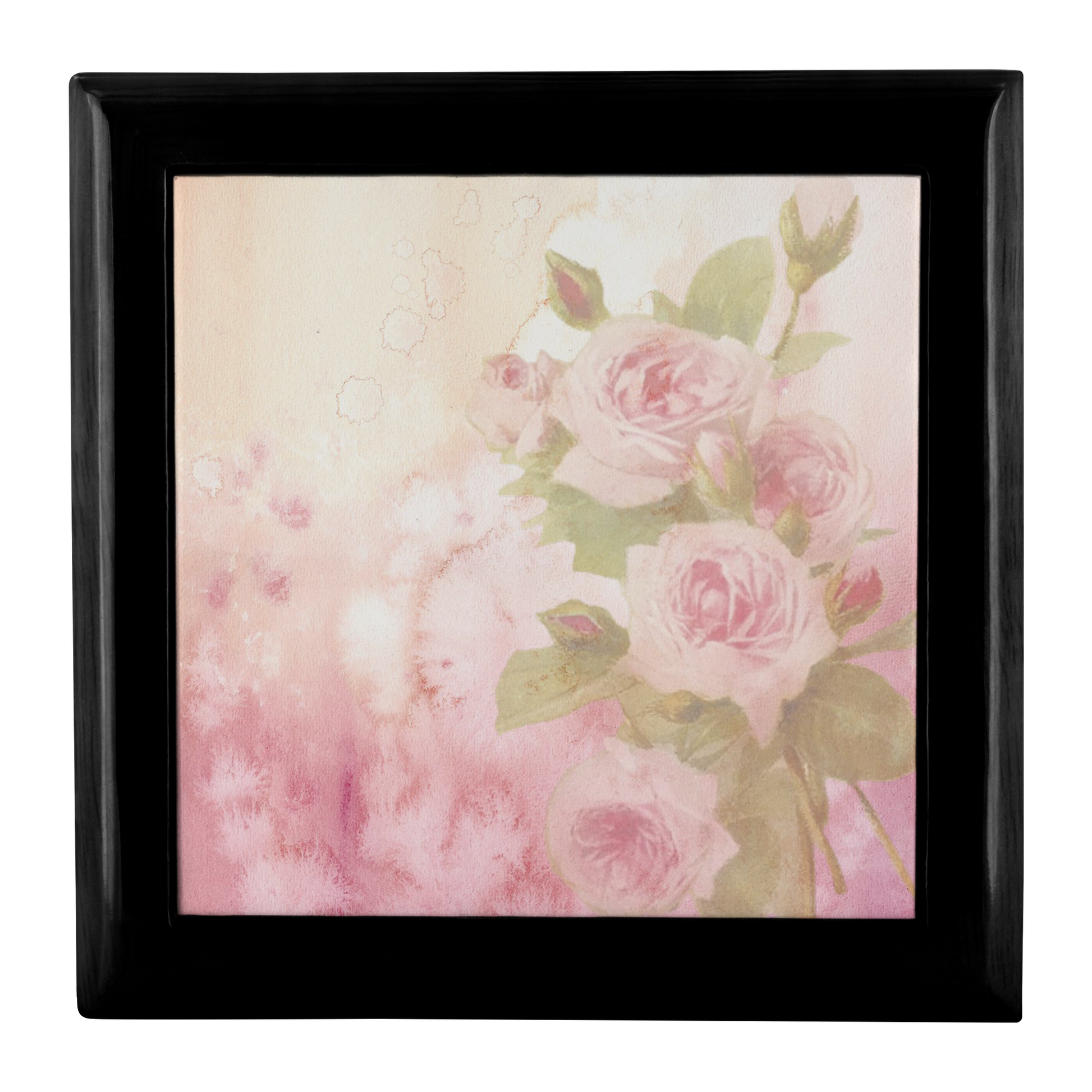 Vintage Look Pink Roses Jewelry Box - Schoppix Gifts