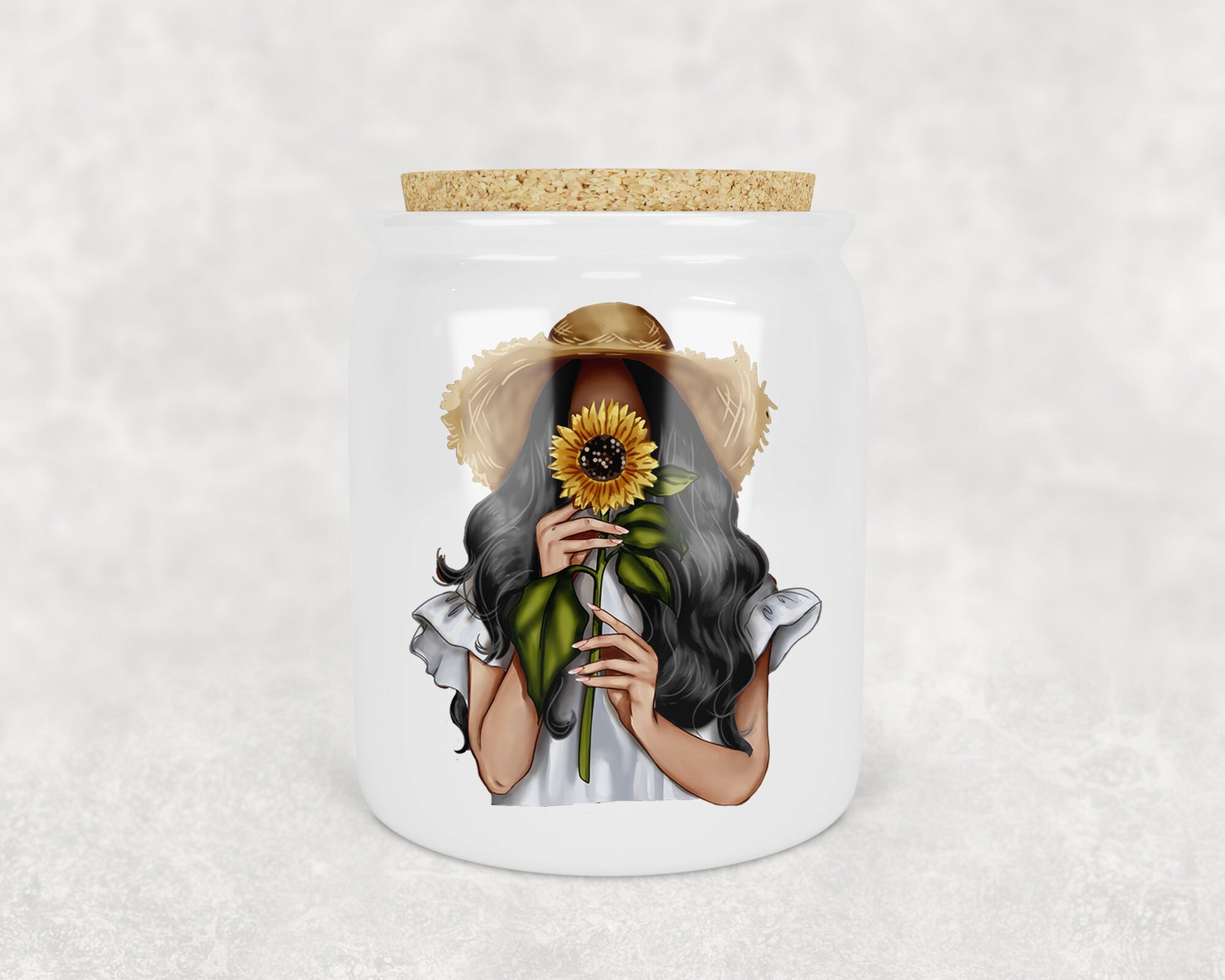 Sunflower Girl Treat Jar - Schoppix Gifts