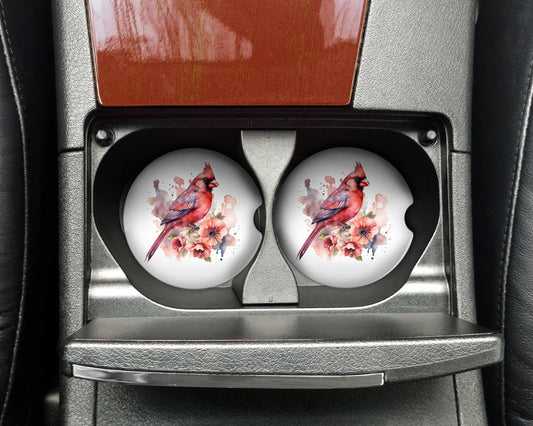 a couple of plates sitting on top of a car seat