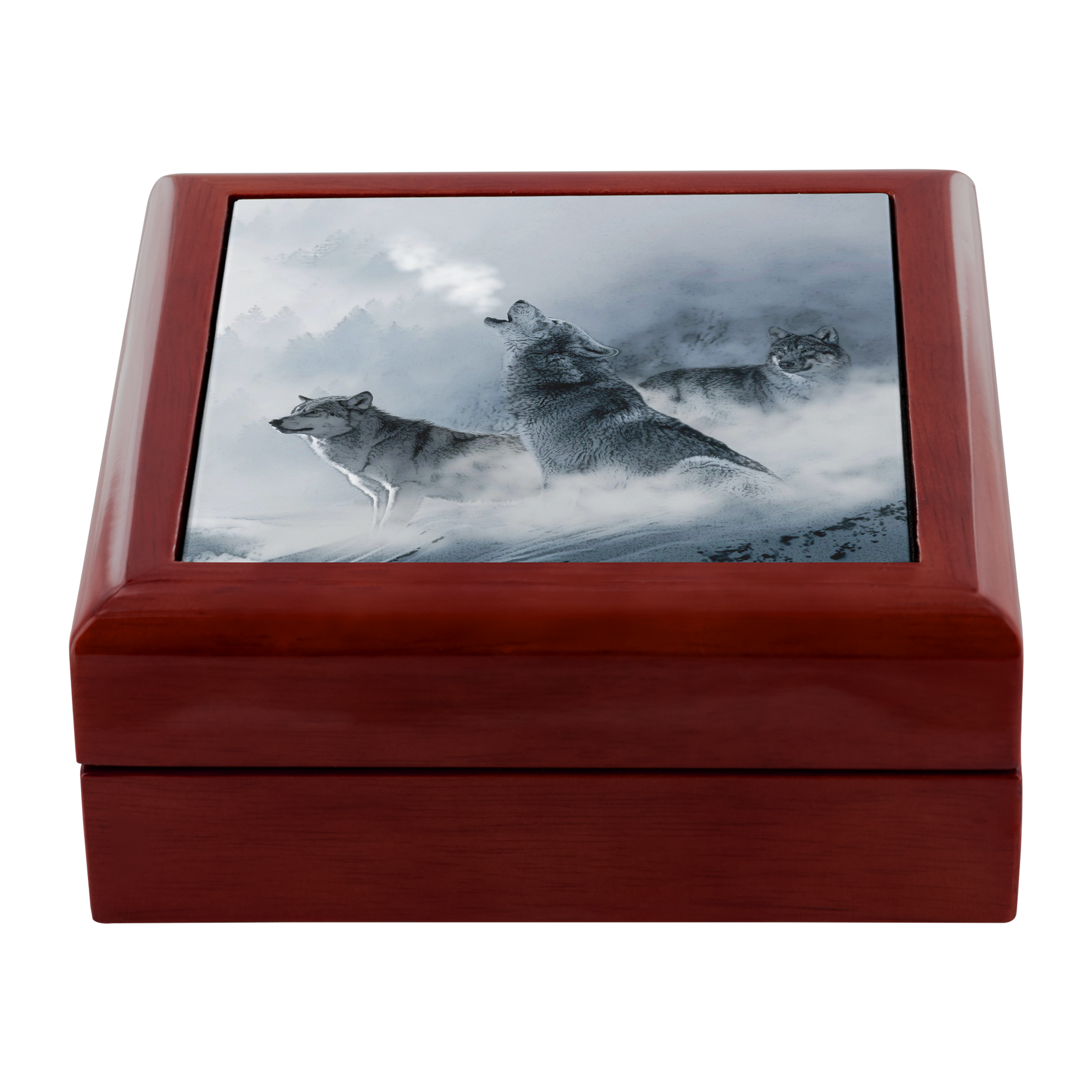 Howling Winter Wolves Jewelry Box - Schoppix Gifts