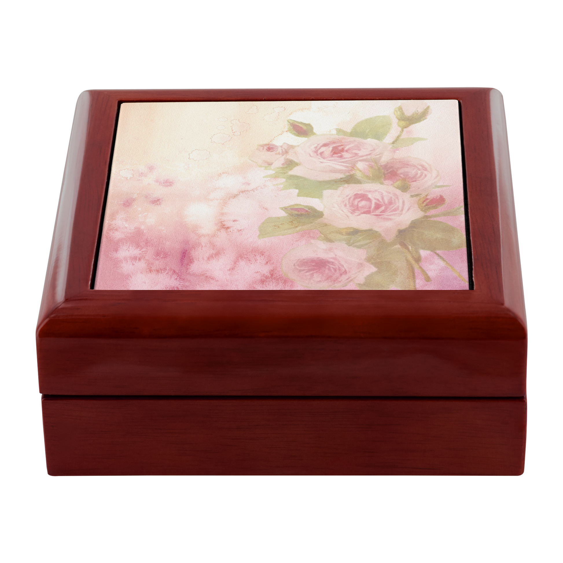 Vintage Look Pink Roses Jewelry Box - Schoppix Gifts