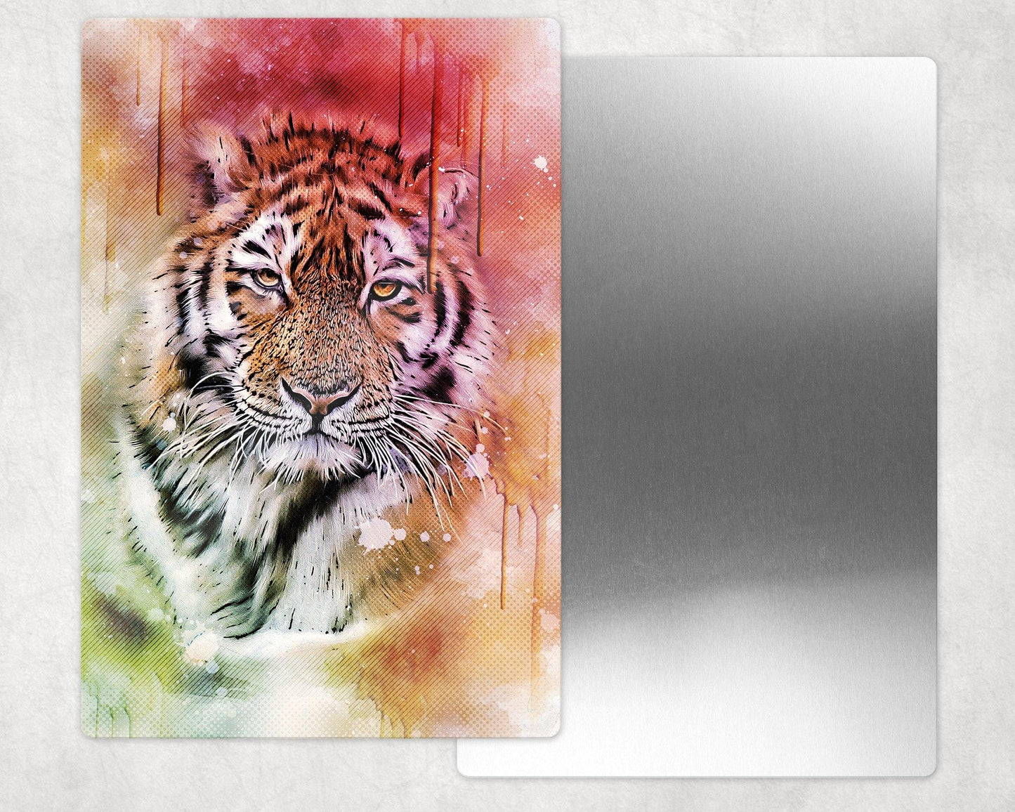 Tiger Portrait Metal Photo Panel - 8x12 or 12x18 - Schoppix Gifts