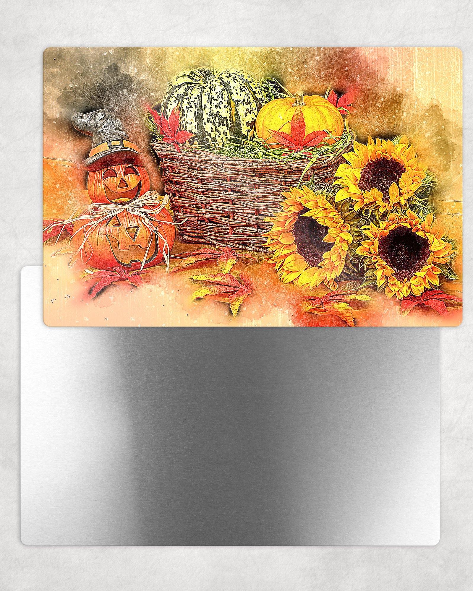 Autumn Basket Metal Photo Panel - 8x12 or 12x18 - Schoppix Gifts