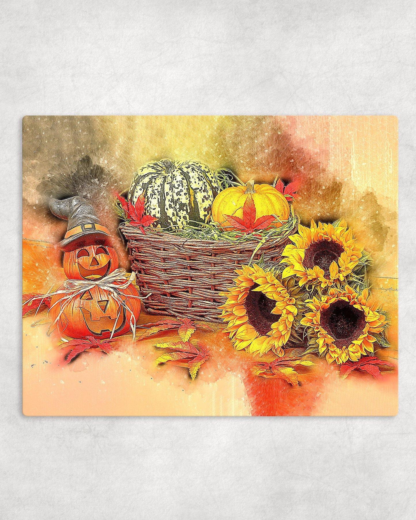 Autumn Basket Metal Photo Panel - 8x10 - Schoppix Gifts