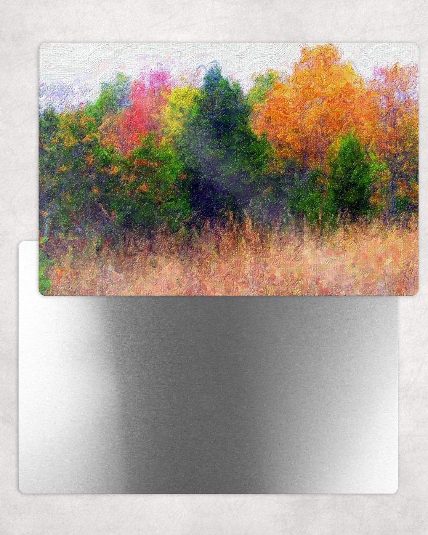Autumn Colors Painted Look Landscape Metal Photo Panel - 8x12 or 12x18 - Schoppix Gifts