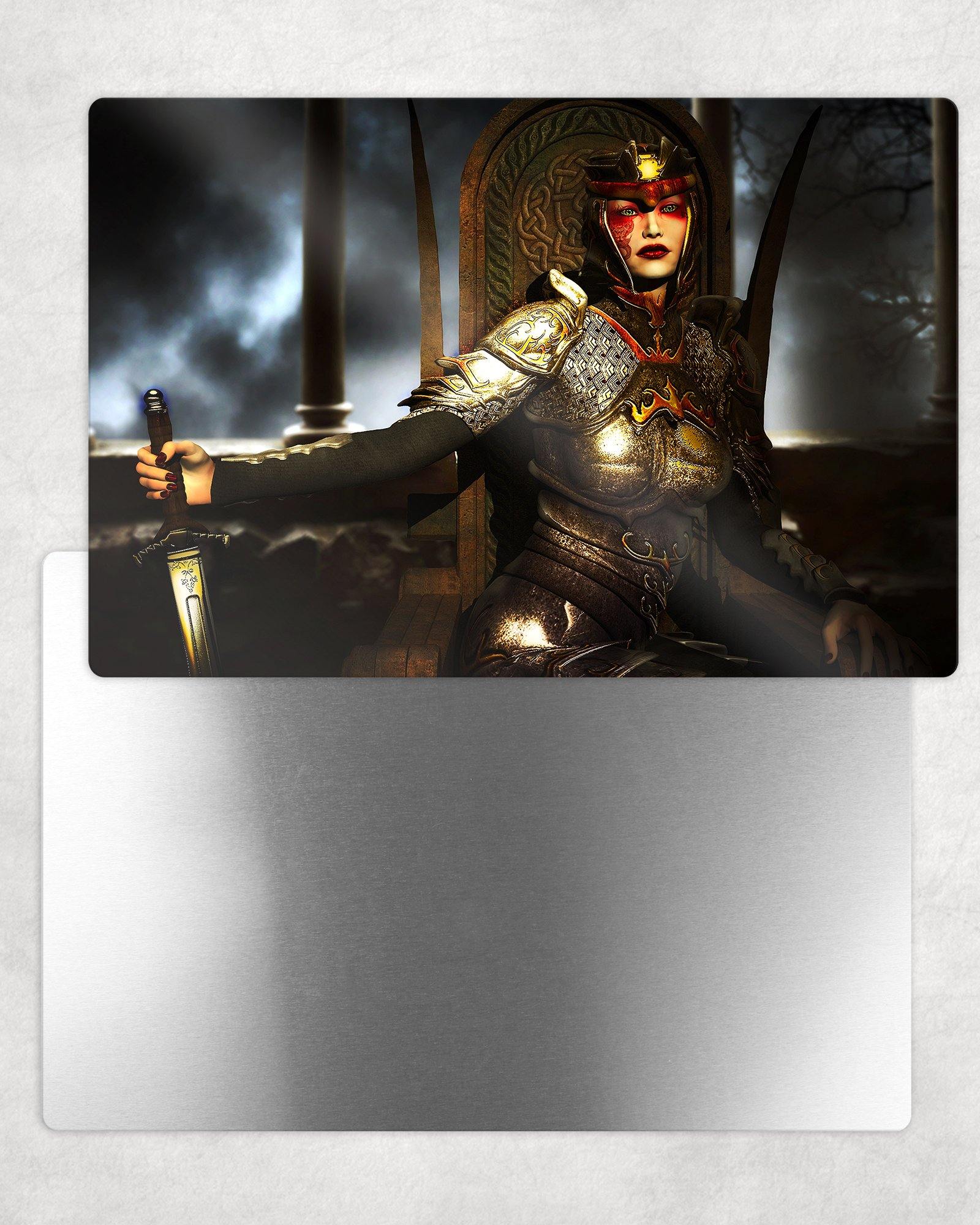 Battle Queen Fantasy Art Metal Photo Panel - 8x12 or 12x18 - Schoppix Gifts