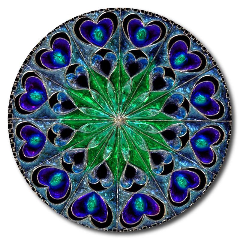 Blue Hearts Mandala Drink Coasters - Schoppix Gifts