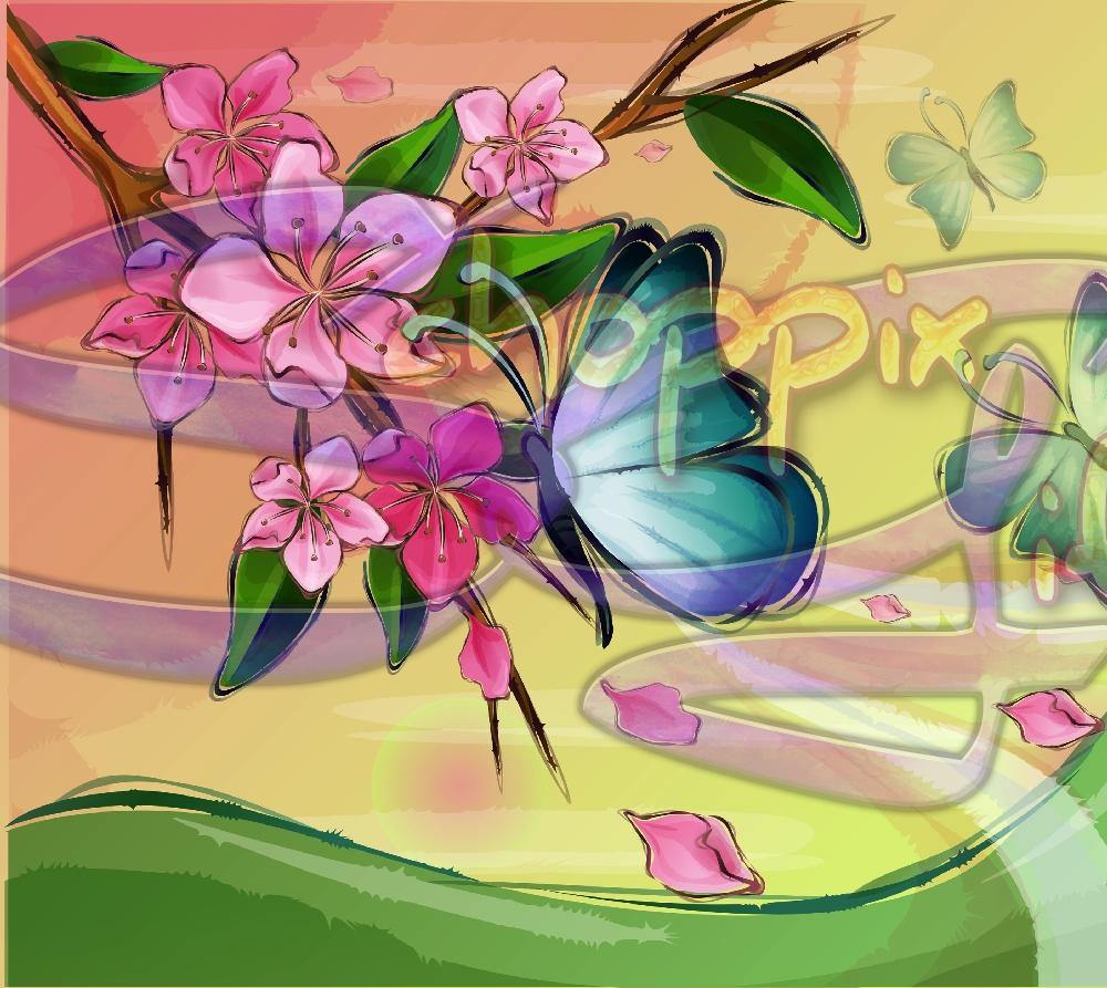 Butterflies and Cherry Blossoms 20oz Stainless Steel Tumbler - Schoppix Gifts