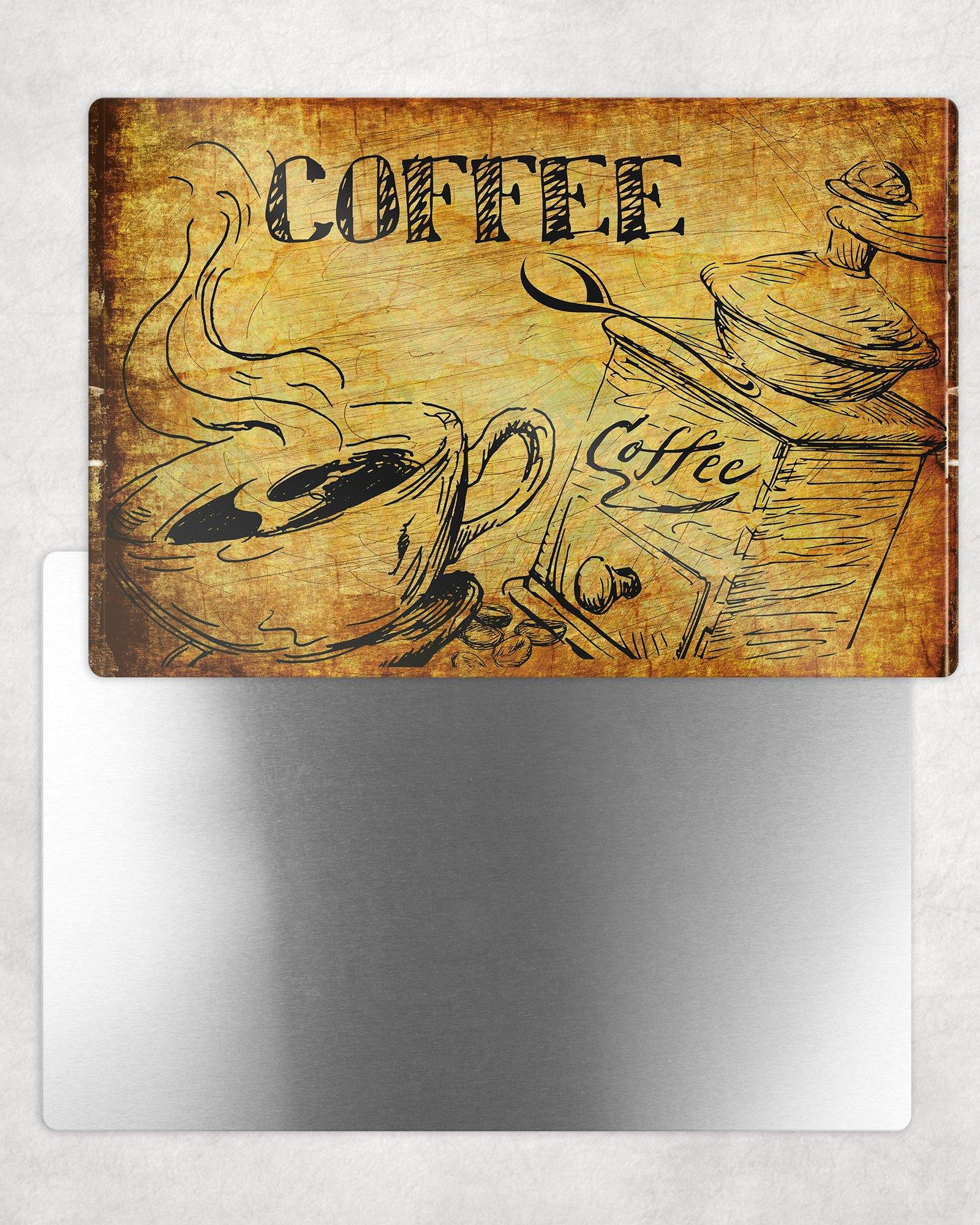 Vintage Look Coffee Sign Metal Photo Panel - 8x12 or 12x18 - Schoppix Gifts