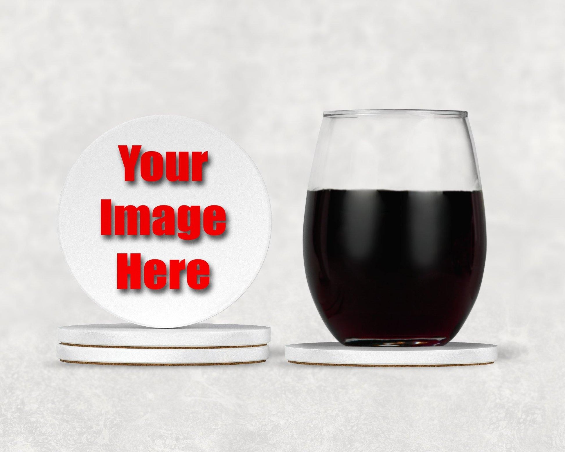 Create Your Own Round Drink Coaster-Set of 4- Available in 4 styles! - Schoppix Gifts