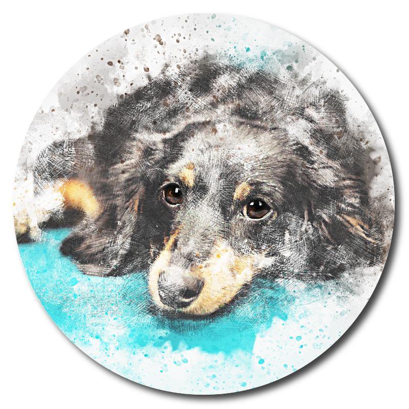 Watercolor Style Dachshund Art Drink Coasters - Schoppix Gifts