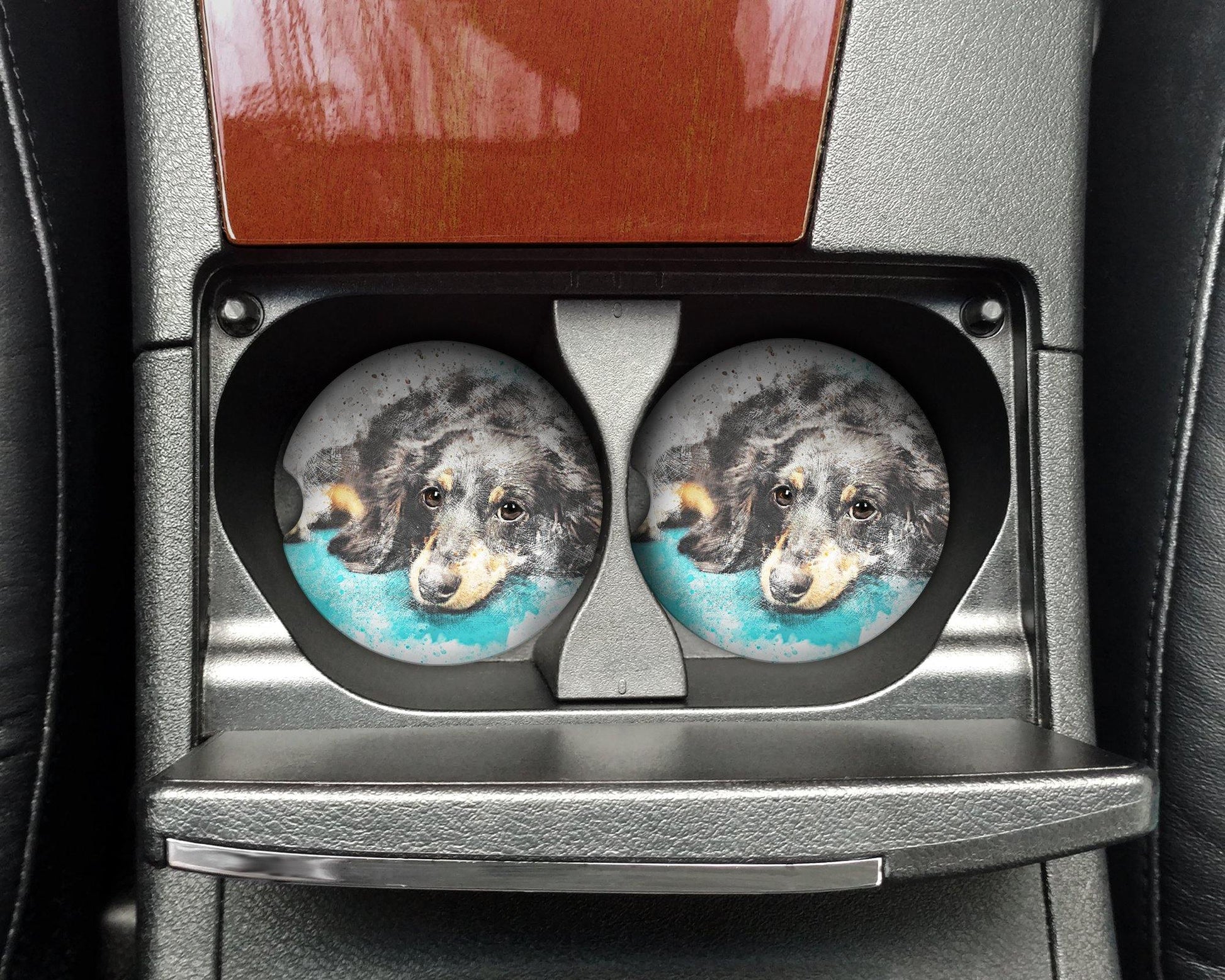Dachshund Steel Tumbler with Free Matching Sandstone Car Coasters - Schoppix Gifts