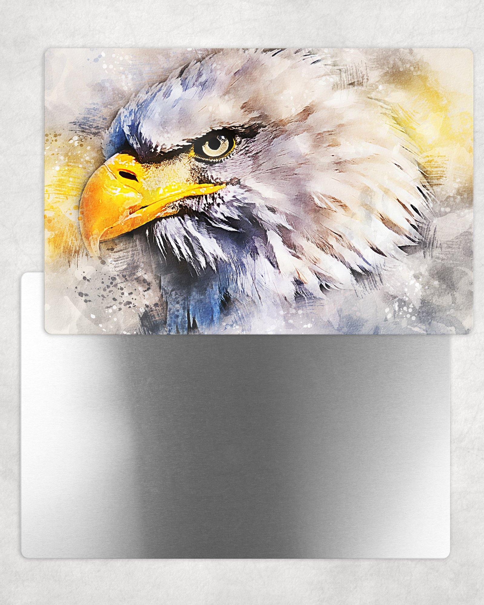 Grunge Style Bald Eagle Portrait Metal Photo Panel - 8x12 or 12x18 - Schoppix Gifts