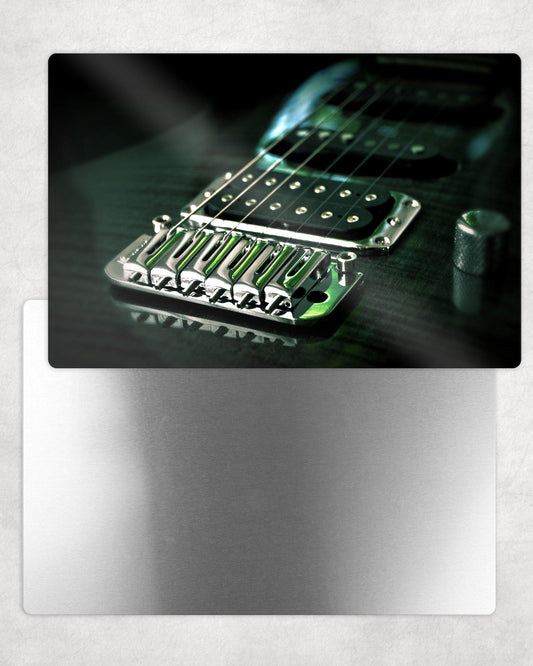 Black Electric Guitar Metal Photo Panel - 8x12 or 12x18 - Schoppix Gifts