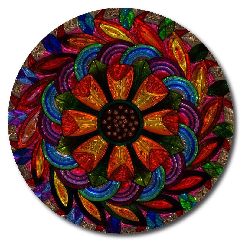 Rainbow Foil Mandala Art Drink Coasters - Schoppix Gifts